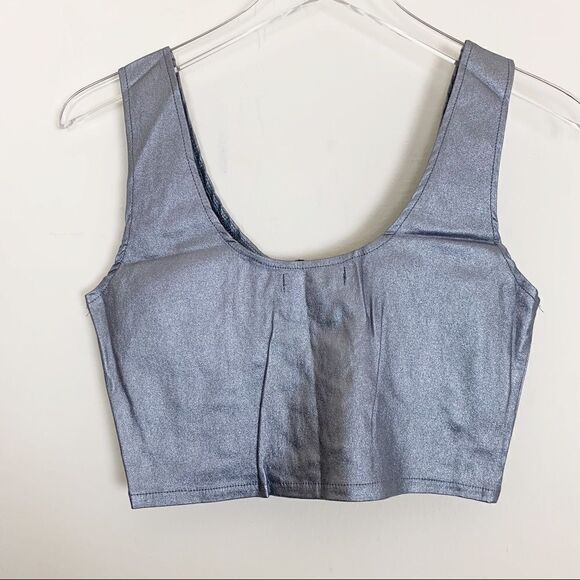 Settle Down Lace-up Crop Top with Choker, Small - Picture 4 of 6